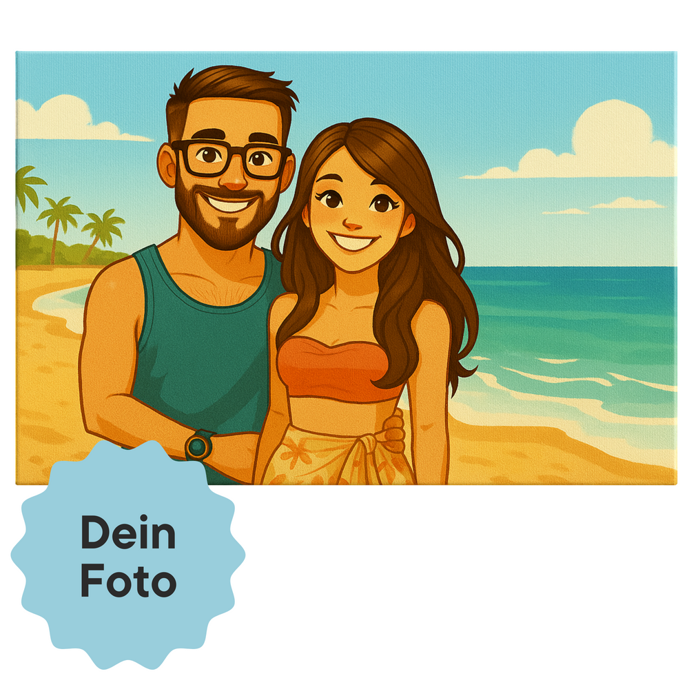 Individuelle Fotoleinwand – Illustration deines Lieblingsbildes im Querformat