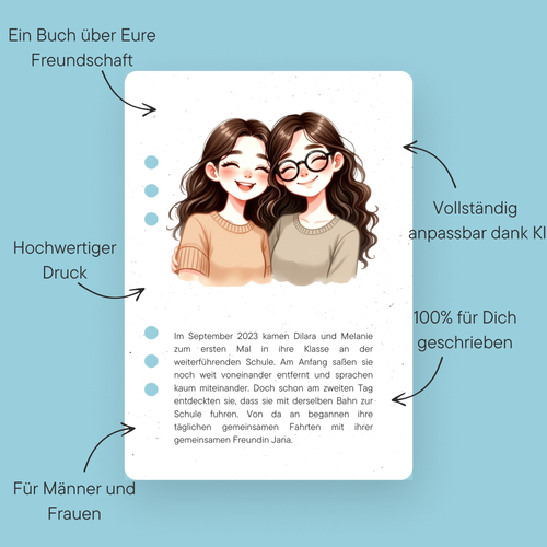 Beste Freunde: Durch Dick und Dünn I Personalisiertes Freundebuch - DreamyTales